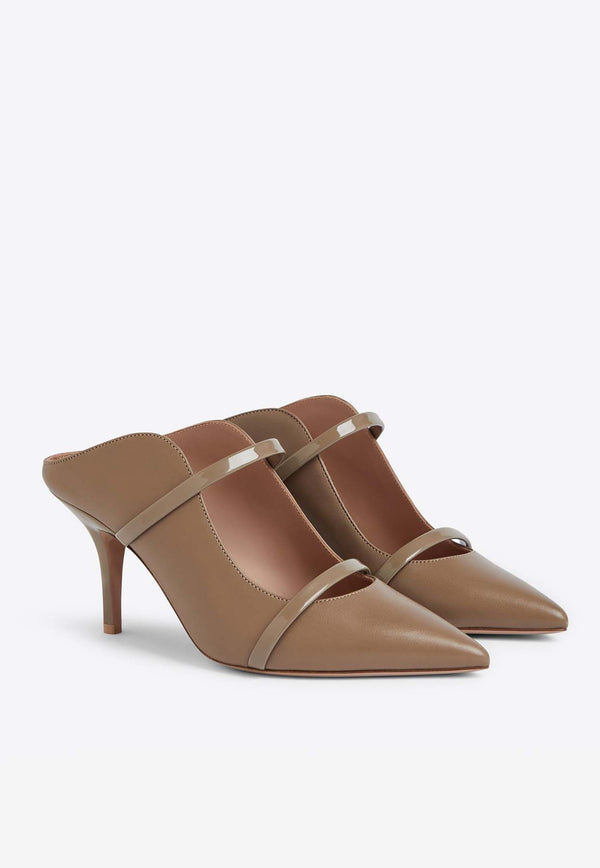 Malone Souliers Maureen 100 Leather Mules MAUREEN 70-379 TAUPE/TAUPE