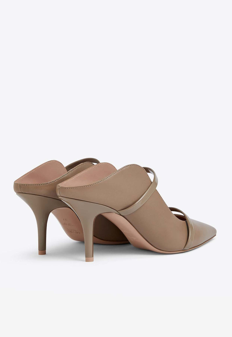 Malone Souliers Maureen 100 Leather Mules MAUREEN 70-379 TAUPE/TAUPE
