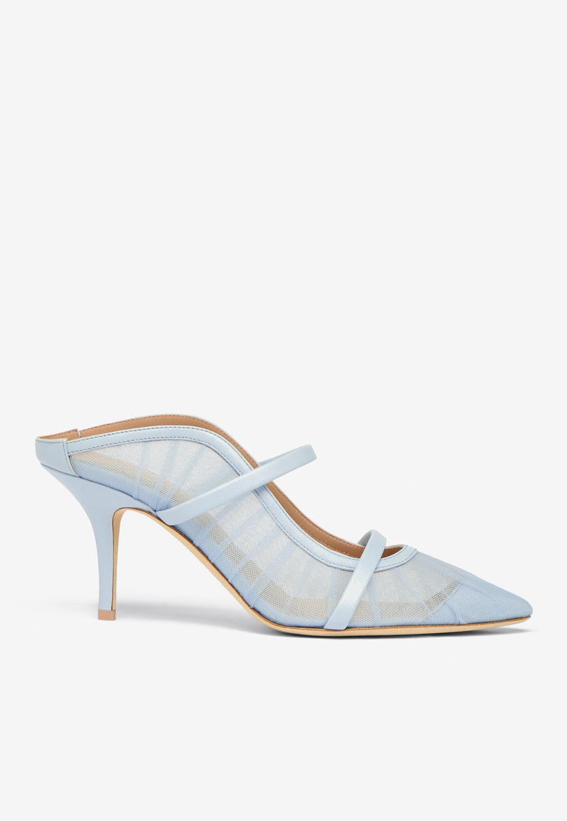 Malone Souliers Maureen 70 Tulle Mules MAUREEN 70-436 ICY BLUE/ICY BLUE