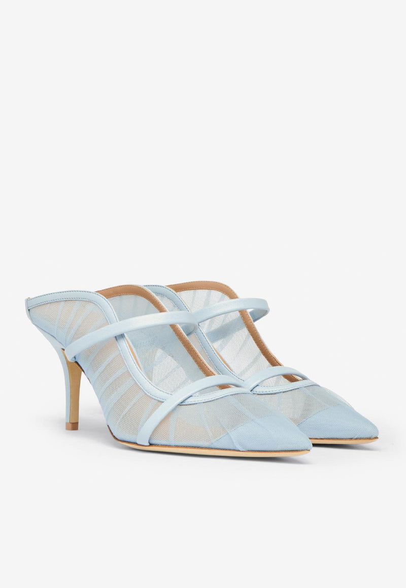 Malone Souliers Maureen 70 Tulle Mules MAUREEN 70-436 ICY BLUE/ICY BLUE