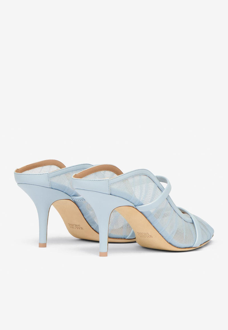 Malone Souliers Maureen 70 Tulle Mules MAUREEN 70-436 ICY BLUE/ICY BLUE