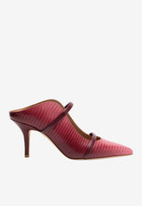 Malone Souliers Maureen 70 Gradient Embossed Leather Mules Pink MAUREEN 70-497 ROSEWOOD/ROSEWOOD