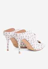 Malone Souliers Maureen 85 Floral Canvas Mules MAUREEN 85-285 WHITE/WHITE