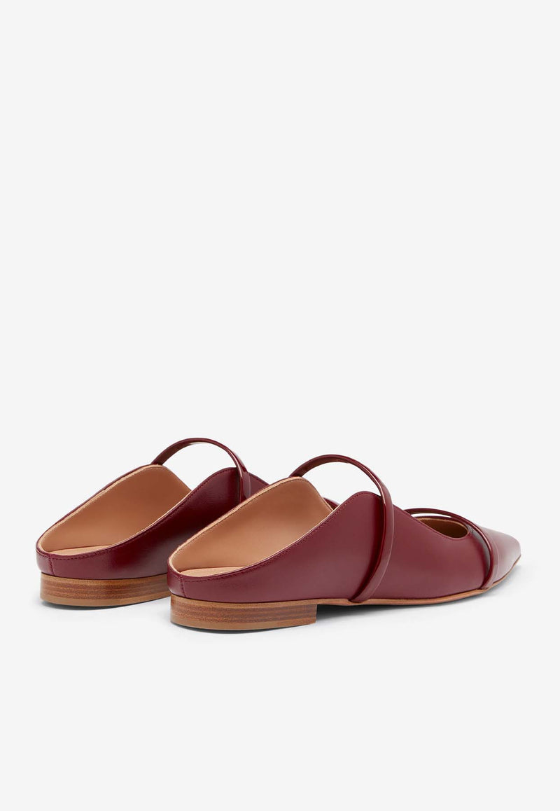 Malone Souliers Maureen Patent Leather Flat Mules MAUREEN FLAT 316 ROSEWOOD/ROSEWOOD