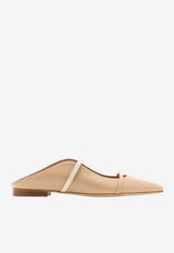 Malone Souliers Maureen Two-Tone Leather Flat Mules Beige MAUREEN FLAT 374 BUFF/CREAM