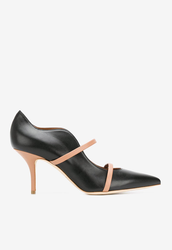 Malone Souliers Maureen 70 Nappa Leather Pumps MAUREEN PUMP 70-5 BLACK/BLUSH
