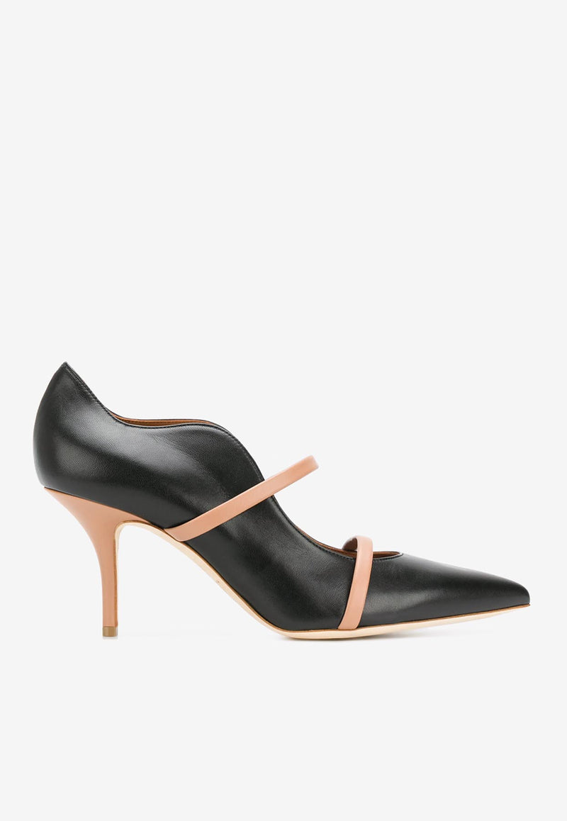 Malone Souliers Maureen 70 Nappa Leather Pumps MAUREEN PUMP 70-5 BLACK/BLUSH