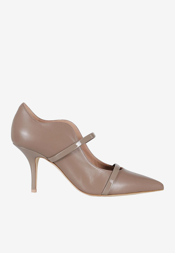 Malone Souliers Maureen 70 Nappa Leather Pumps MAUREEN PUMP 70-59 TAUPE/TAUPE
