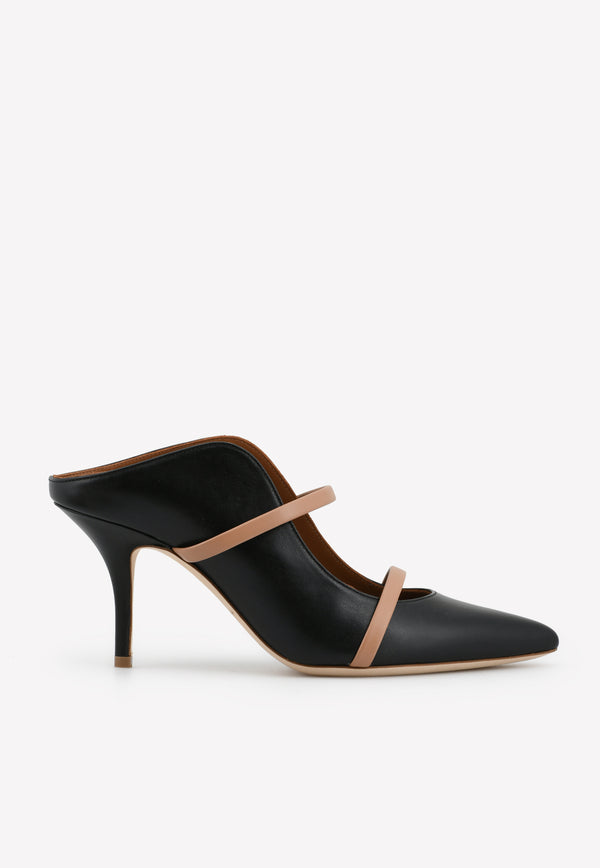 Malone Souliers Maureen 70 Nappa Leather Mules Black MAUREEN70-27BLACK NUDE