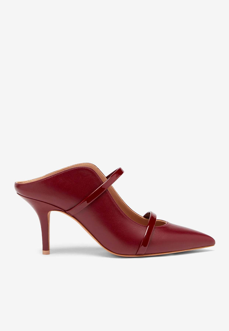 Malone Souliers Maureen 70 Nappa Leather Mules Red MAUREEN70-401RED