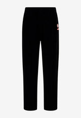 Casablanca Logo Patch Velvet Track Pants Black MAW25JTR30001_BLACK