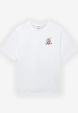 Casablanca Dragonfly Floral Print T-shirt White MAW25JTS04408_MULTI COLO