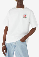 Casablanca Dragonfly Floral Print T-shirt White MAW25JTS04408_MULTI COLO