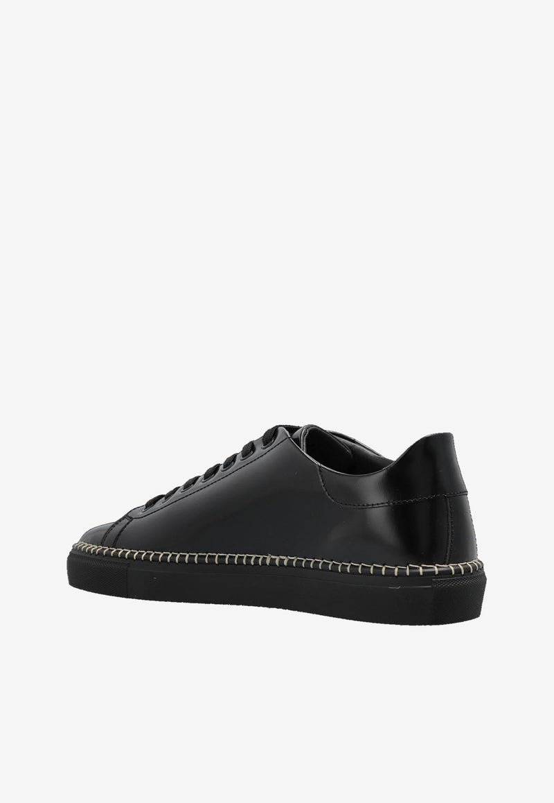 Moschino Patent Leather Low-Top Sneakers Black MB15032G0NGB5000 BUTTERO NERO