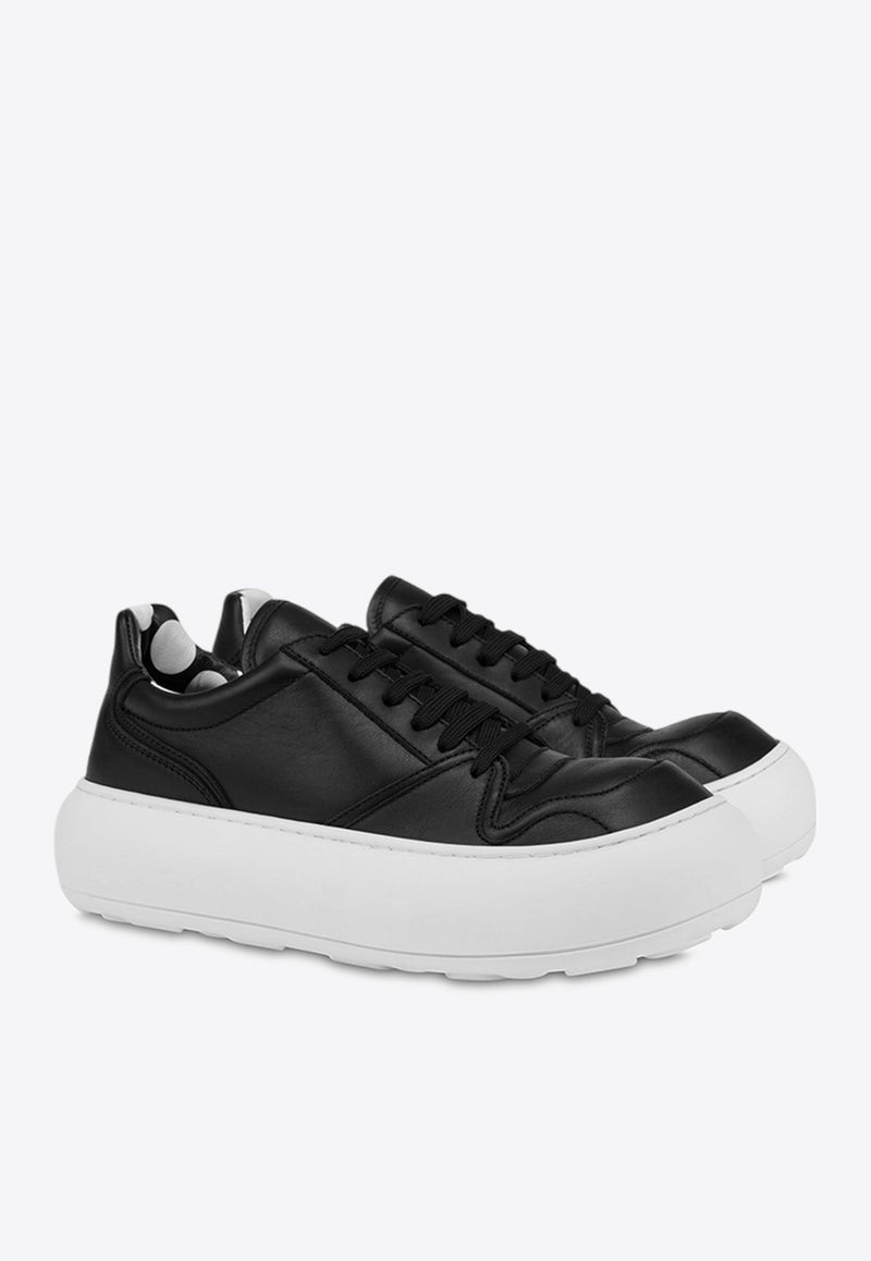 Moschino Voluminous Sole Low-Top Sneakers Black MB15115G0MGA0000 VITELLO NERO