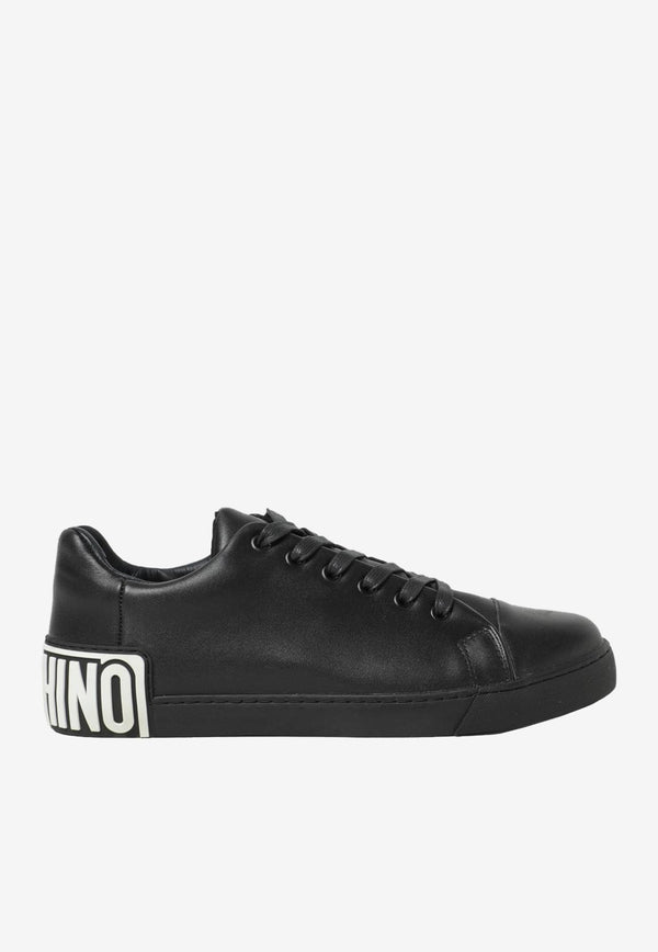 Moschino Logo Lettering Low-Top Sneakers MB15402G1HGA000A VITELLO NERO