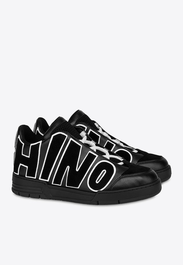 Moschino Streetball Low-Top Sneakers MB15714G1IGAD00A MIX NERO Black