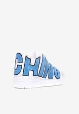 Moschino Logo Streetball Low-Top Sneakers MB15714G1LGAD10B BIANCO+AZZURRO Multicolor