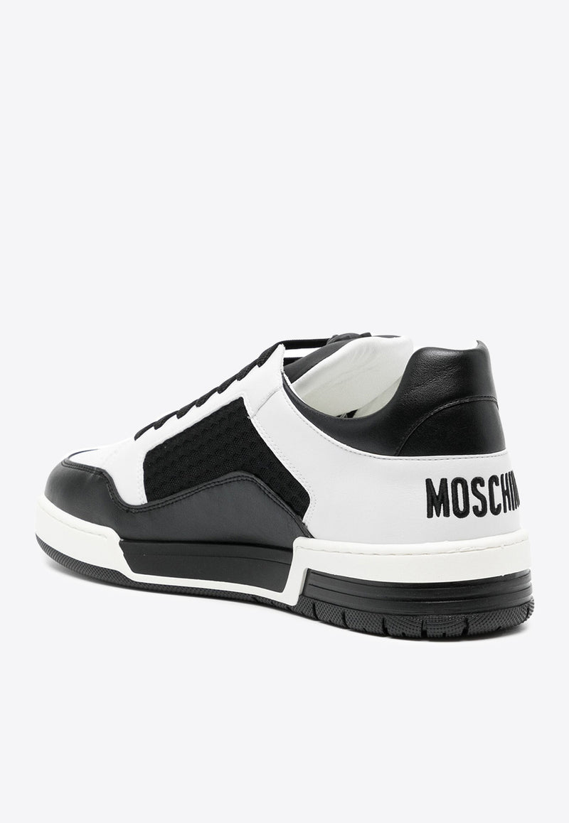 Moschino Logo Low-Top Sneakers MB15874G1IGX100A MIX NERO-BIANCO Monochrome