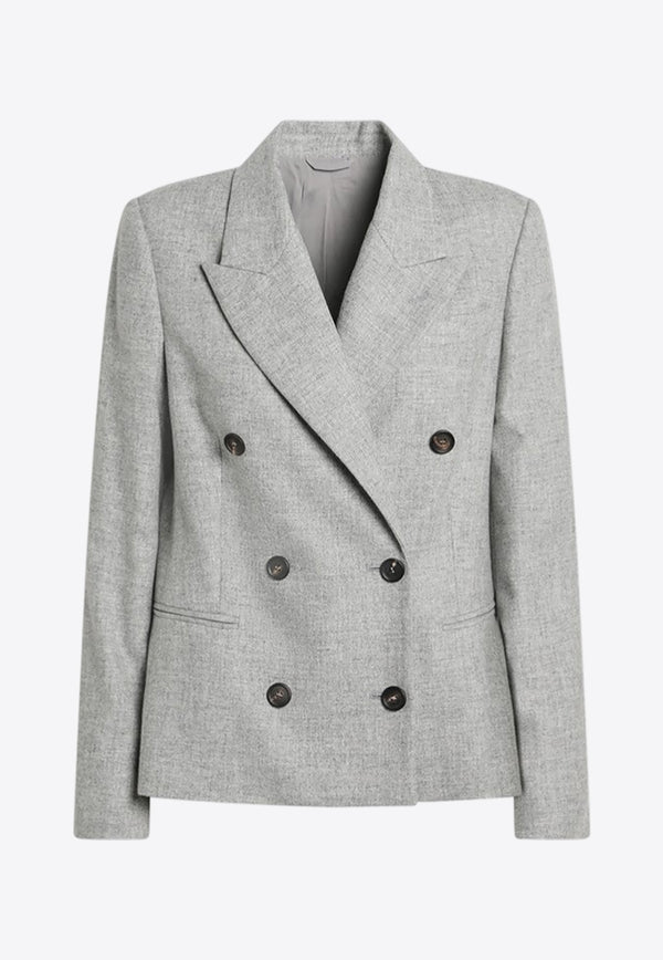 Brunello Cucinelli Double-Breasted Wool Jacket Gray MB1627414WO/R_CUCIN-C030