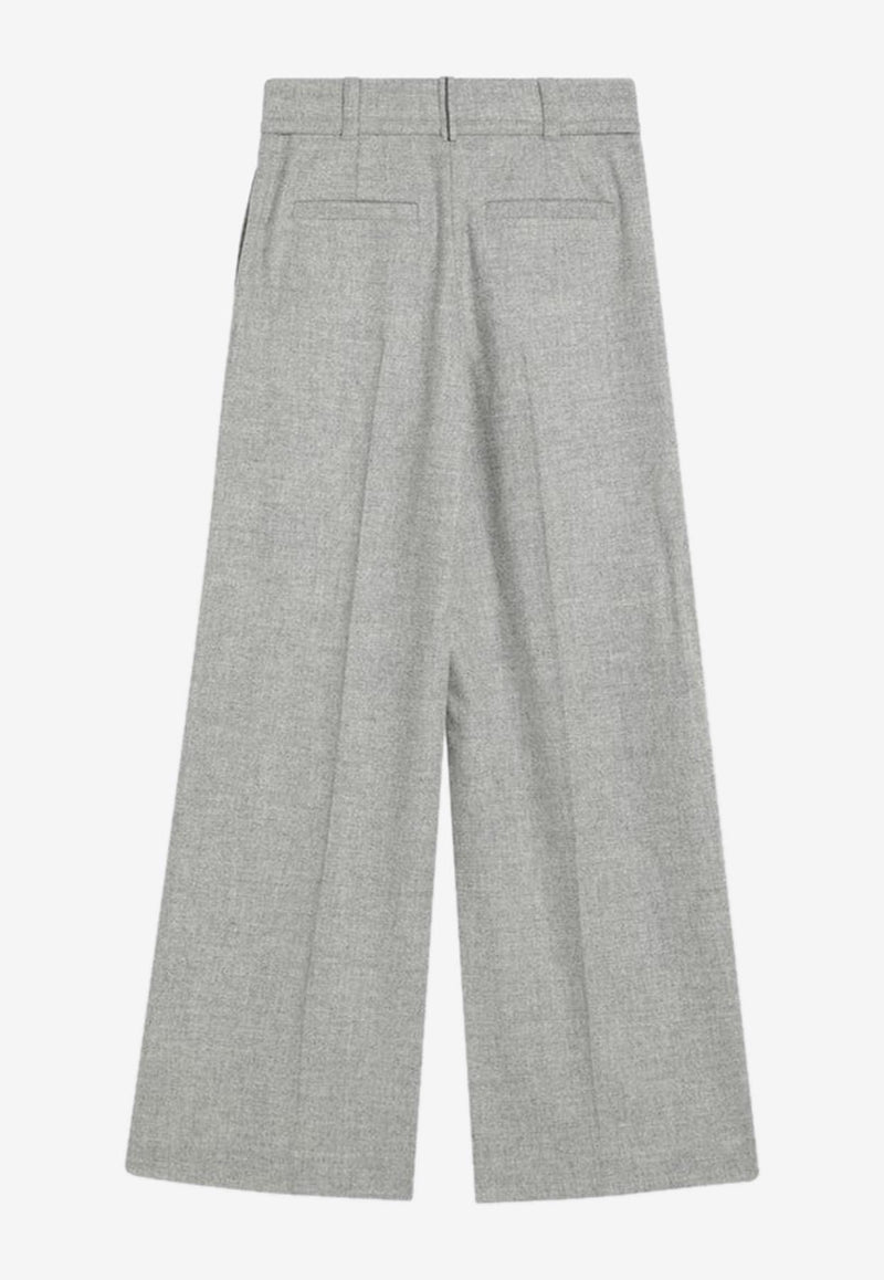 Brunello Cucinelli Wide-Leg Tailored Pants Gray MB162P9050WO/R_CUCIN-C030