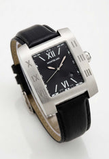 Montblanc Profile Rectangular Stainless Steel Watch Black 7048_TH