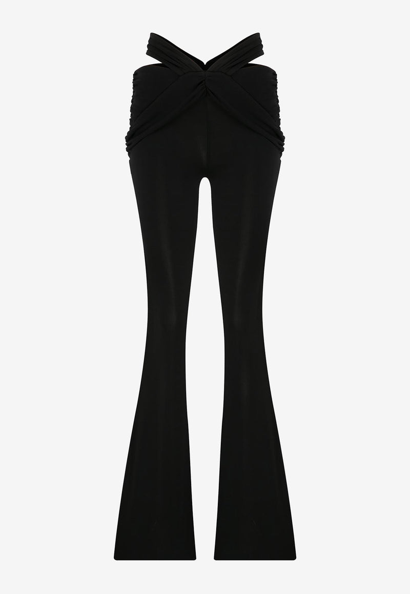 Mybestfriends Josie Flared Pants Black MBFPNT225_BLACK