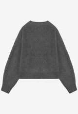 Brunello Cucinelli Cashmere-Blend Crewneck Sweater Gray MBM756900WS/P_CUCIN-C503