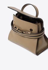 Moschino Tie Me Leather Top Handle Bag Beige MC4163PP1MOA0104 NAPPA BEIGE