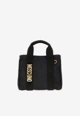 Moschino Small Logo Plaque Tote Bag Black MC4616PP1NO2100B NERO/ORO