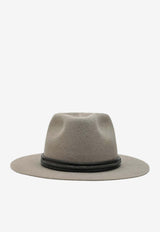 Brunello Cucinelli Felt Fedora Hat Taupe MCAP90032WO/R_CUCIN-CKD38