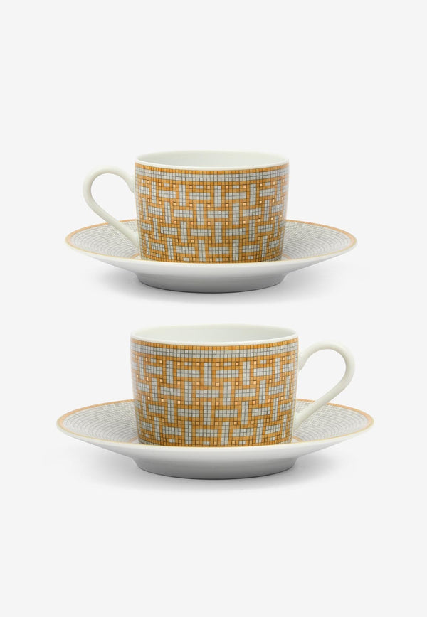 Mosaique Au 24 Tea Cup and Saucer - Set of 2