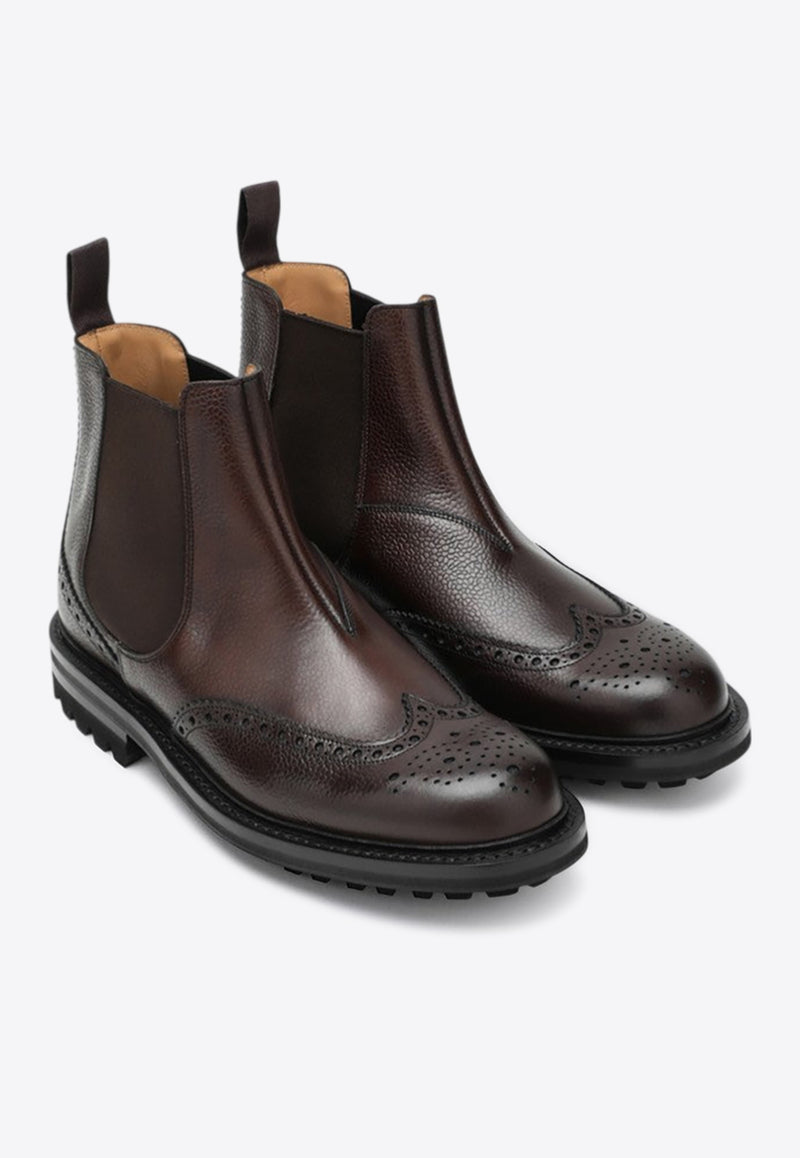 Church's Chelsea Leather Brogue Ankle Boots Brown MCENTYRELW9FQ/R_CHURC-F0VZW