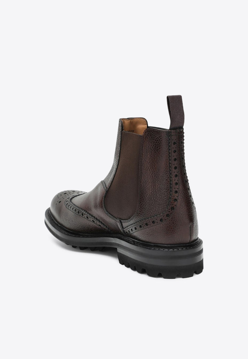 Church's Chelsea Leather Brogue Ankle Boots Brown MCENTYRELW9FQ/R_CHURC-F0VZW