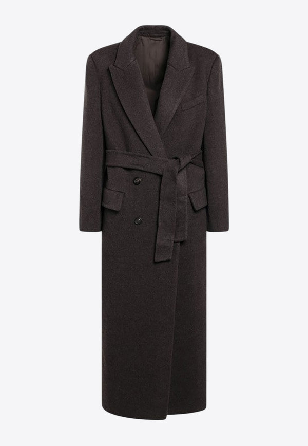 Brunello Cucinelli Wool and Cashmere Double-Breasted Coat Dark Brown MD5329893WO/R_CUCIN-C017_102-38