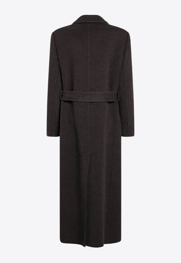 Brunello Cucinelli Wool and Cashmere Double-Breasted Coat Dark Brown MD5329893WO/R_CUCIN-C017_102-38