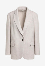 Brunello Cucinelli Single-Breasted Cashmere Blazer Gray MD5587322WS/P_CUCIN-C9610