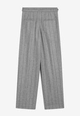 Brunello Cucinelli Pleated Stripe Wide-Leg Pants Gray MD589P8725WV/P_CUCIN-C2247