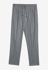 Brunello Cucinelli Straight-Leg Drawstring Pants Gray ME226E1710WO/P_CUCIN-C272