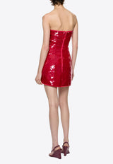 Paris Georgia Mermaid Sequin Mini Dress Plum MERMD001-PLM_PLUM