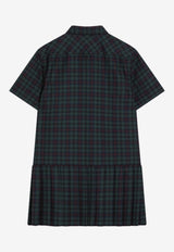 Miu Miu Tartan Check Mini Shirt Dress Green MF5982OOO174R/R_MIU-F0D3Z