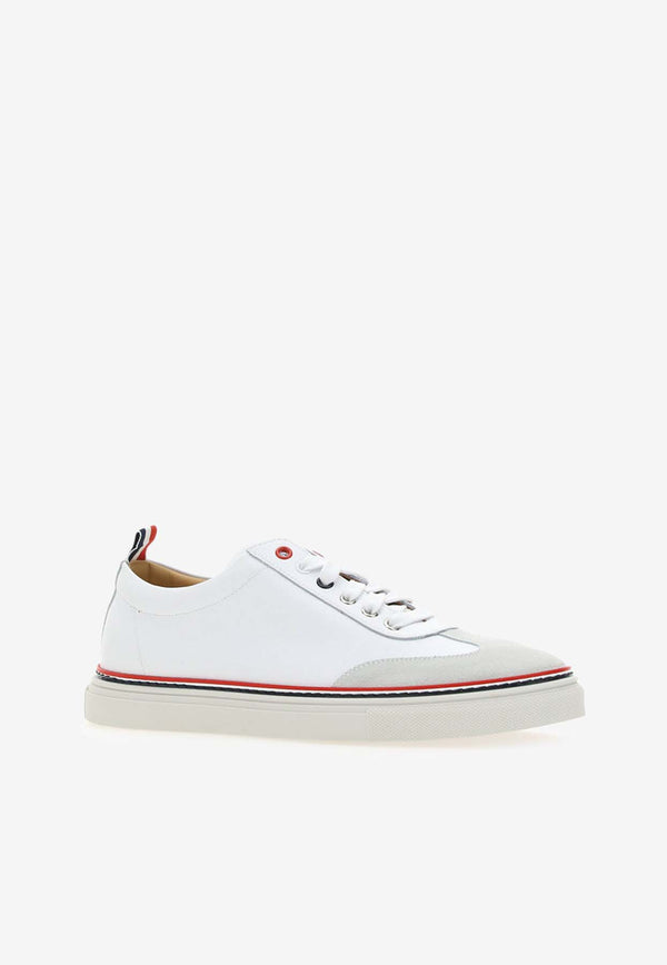 Thom Browne Low-Top Calfskin Sneakers White MFD137A_06107_100