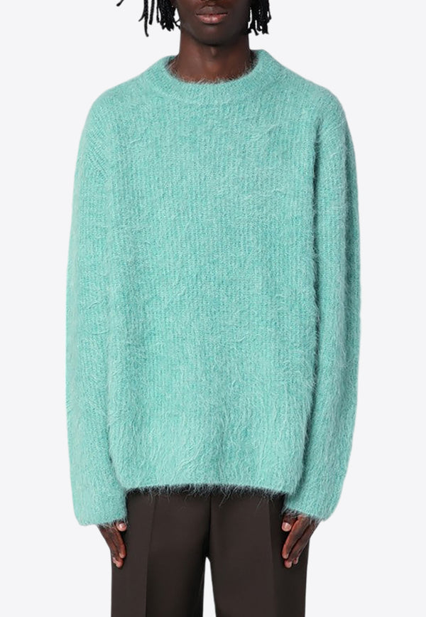 Séfr Alpaca-Blend Knitted Sweater Turquoise MFW24HARUWO/P_SEFR-TU