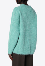 Séfr Alpaca-Blend Knitted Sweater Turquoise MFW24HARUWO/P_SEFR-TU