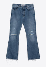 Séfr Ripped and Frayed Jeans Blue MFW24RIDERDE/P_SEFR-TB