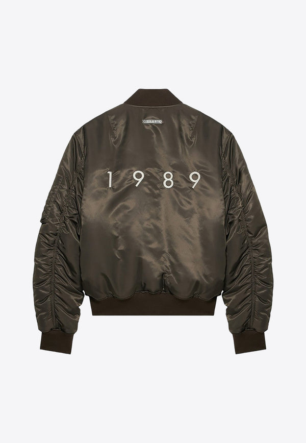 1989 Studio Embroidered 1989 Bomber Jacket Brown MFW24.113.LOGONY/P_1989-BRN