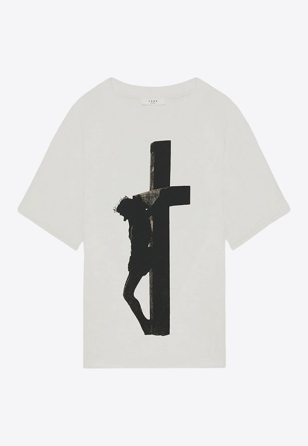 1989 Studio Cross and Amen Print T-shirt White MFW24.201.CROSSCO/P_1989-WHT