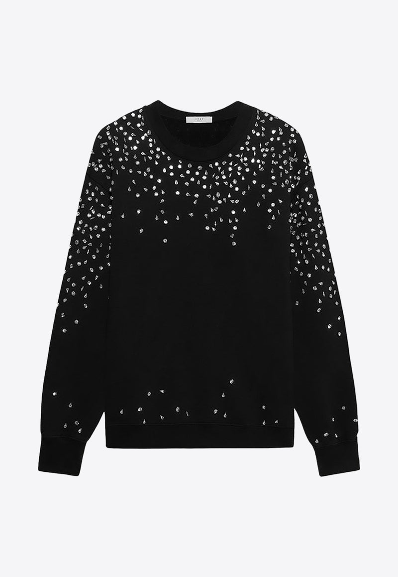 1989 Studio Crystal Embellished Sweatshirt Black MFW24.301.CRYSTACO/P_1989-BLK