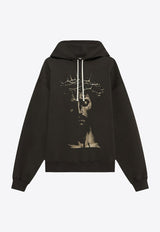 1989 Studio Jesus Print Hooded Sweatshirt Brown MFW24.302.JESUSCO/P_1989-PET