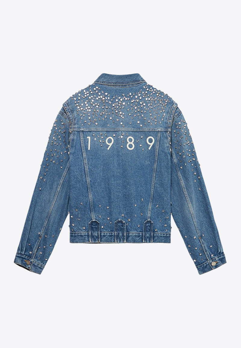 1989 Studio Crystal Embellished Denim Trucker Jacket Denim MFW24.701.CRYSTACO/P_1989-BLU